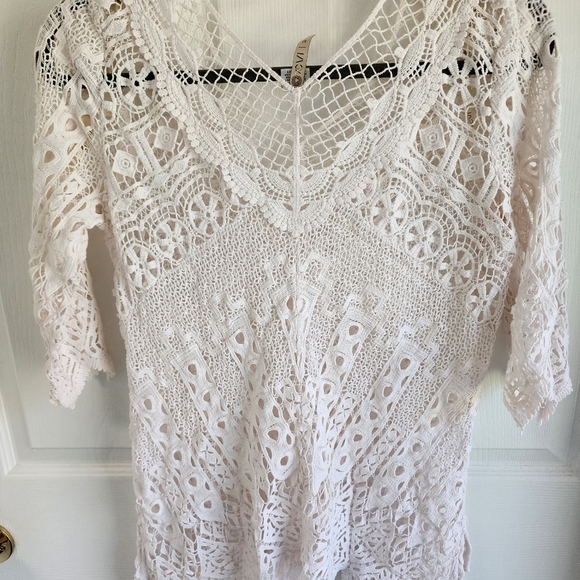 XCVI Womanʻs Crochet Knit Sweater - Picture 2 of 7